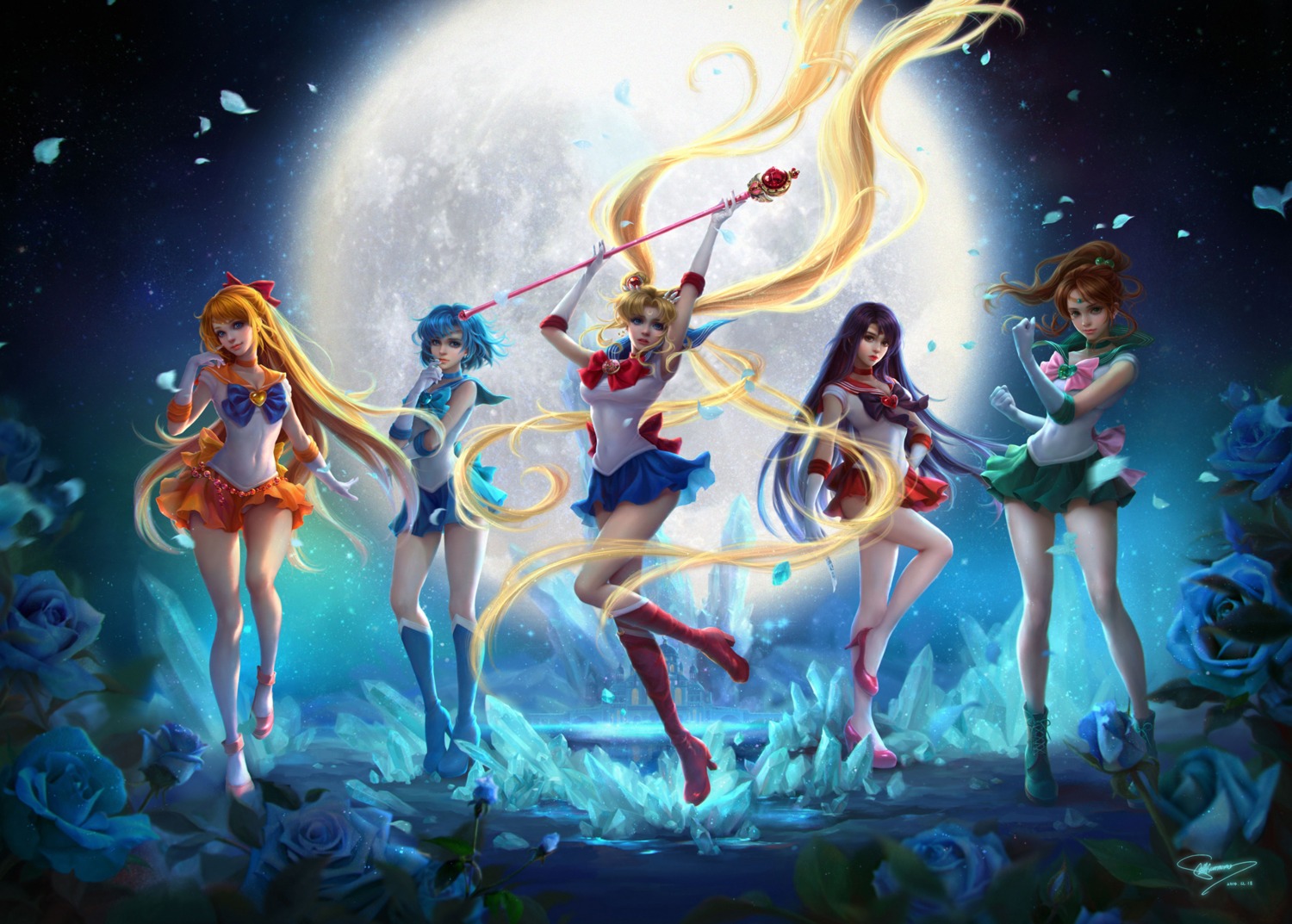 sunmomo sailor moon aino minako hino rei kino makoto mizuno ami